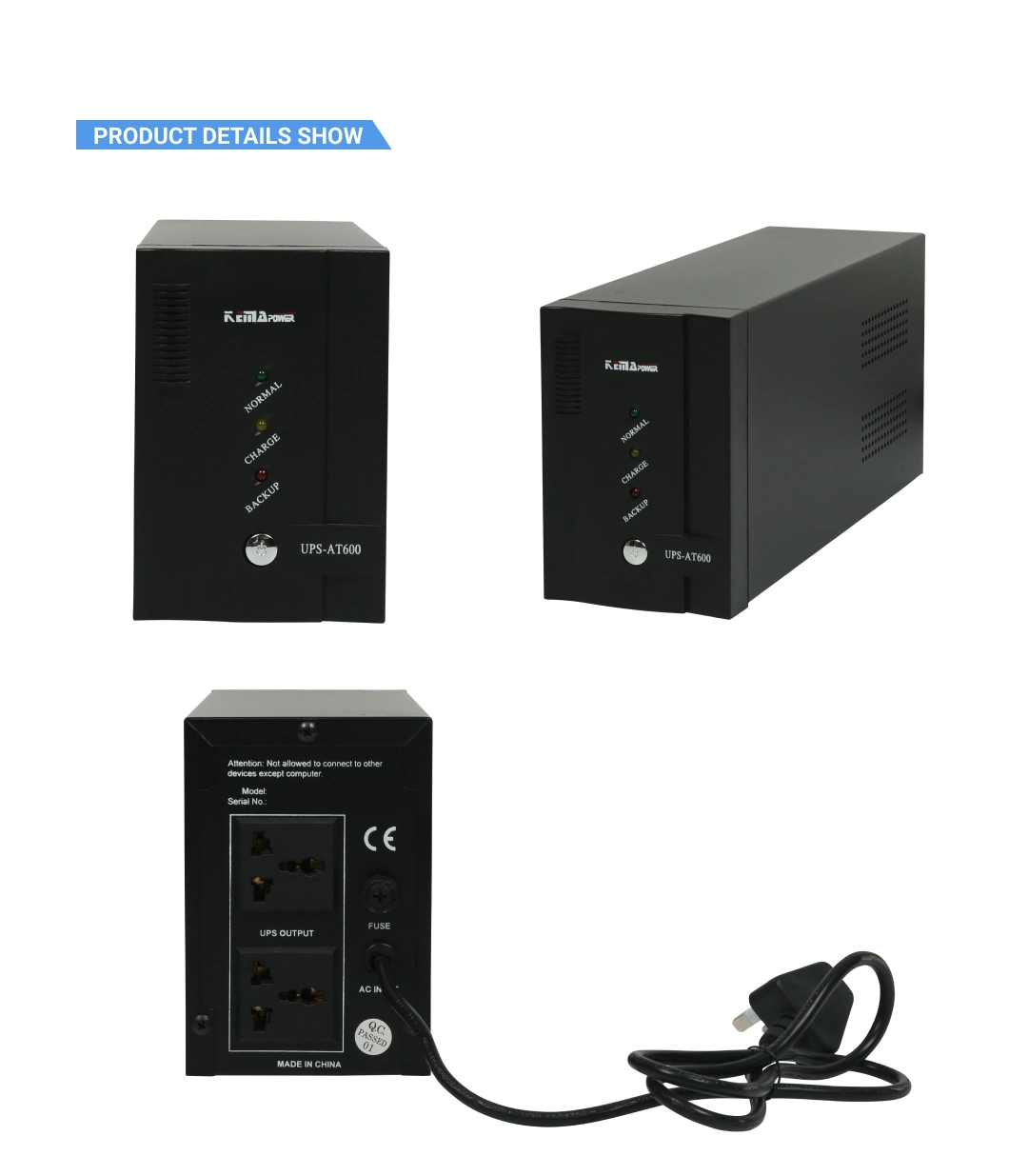 1200va 720W Sine Wave AVR Line Interactive UPS with Automic Btery Charging in UPS off Mode