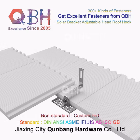 Qbh Personalizado Civil Comercial Industrial Sistema de Energia Solar Objeto Cobertura Telhado Inclinado Suporte de Montagem Rack Suporte para Painel Fotovoltaico Fotovoltaico